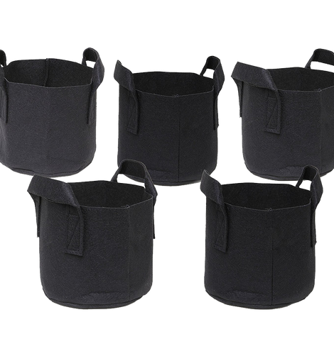 247garden 5 Pack 1 Gallon Grow Bags Aeration Fabric Pots W Handles