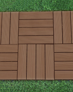 Abba Patio Inch Outdoor Four Slat Composite Interlocking Decking Tile