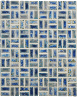 Arcadia Weave Neptune Blue Inch Porcelain Floor & Wall Tile