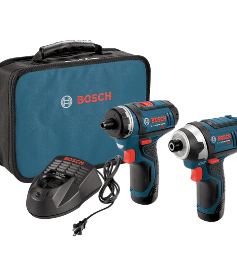 Bosch CLPK27-120 12-Volt Max Lithium-Ion 2-Tool Combo Kit Drill Driver and Impact Driver with 2 Batteries Charger and Case