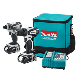 Makita LCT200W 18-Volt Compact Lithium-Ion Cordless Combo Kit 2-Piece