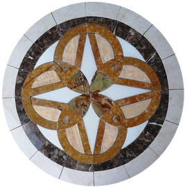 Tile Floor Medallion Marble Mosaic